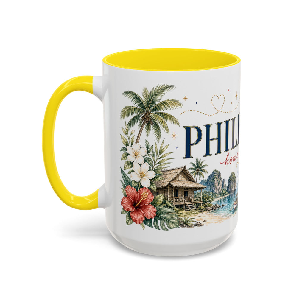 Philippines Home Country Mug | Moving Away Gift | Long Distance Friendship | 11 oz 15 oz Accent Mug
