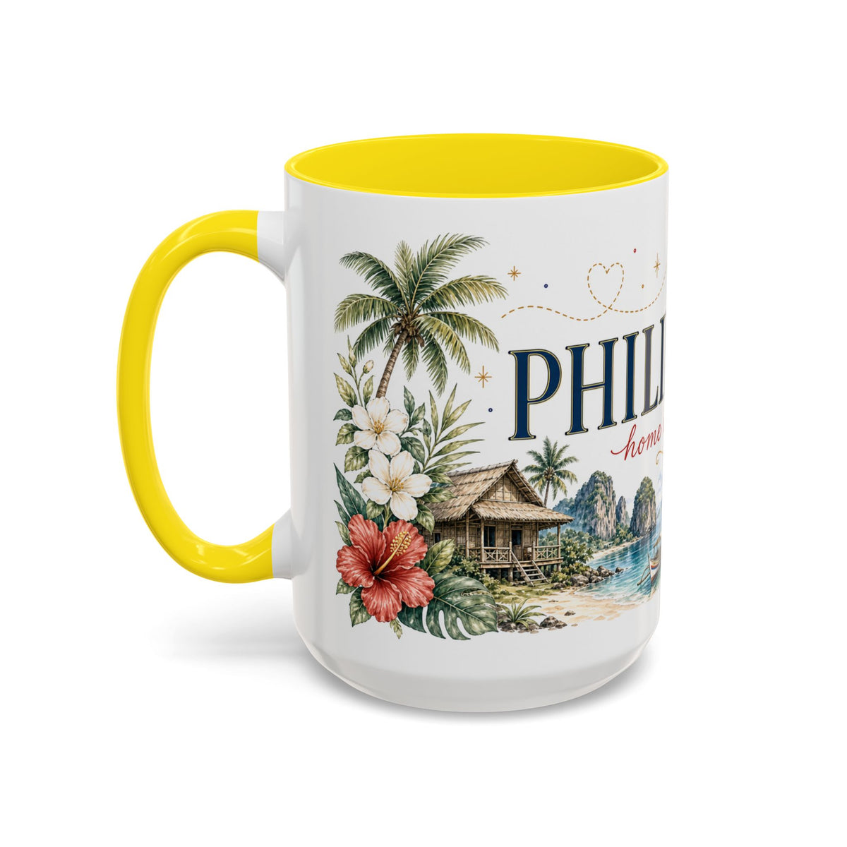 Philippines Home Country Mug | Moving Away Gift | Long Distance Friendship | 11 oz 15 oz Accent Mug