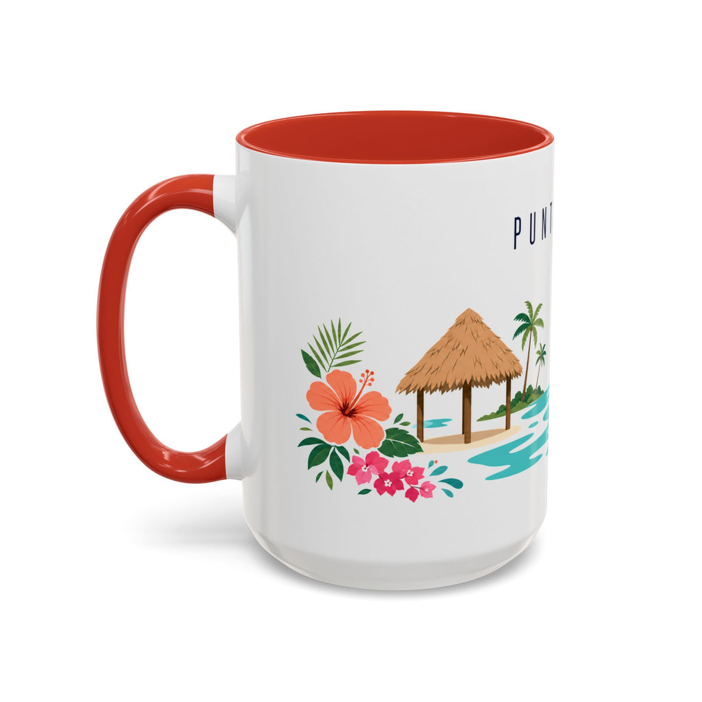 Punta Cana Coffee Mug | Dominican Republic Travel Souvenir | Porcelain Decal City Gift | 11oz 15oz Accent Mug