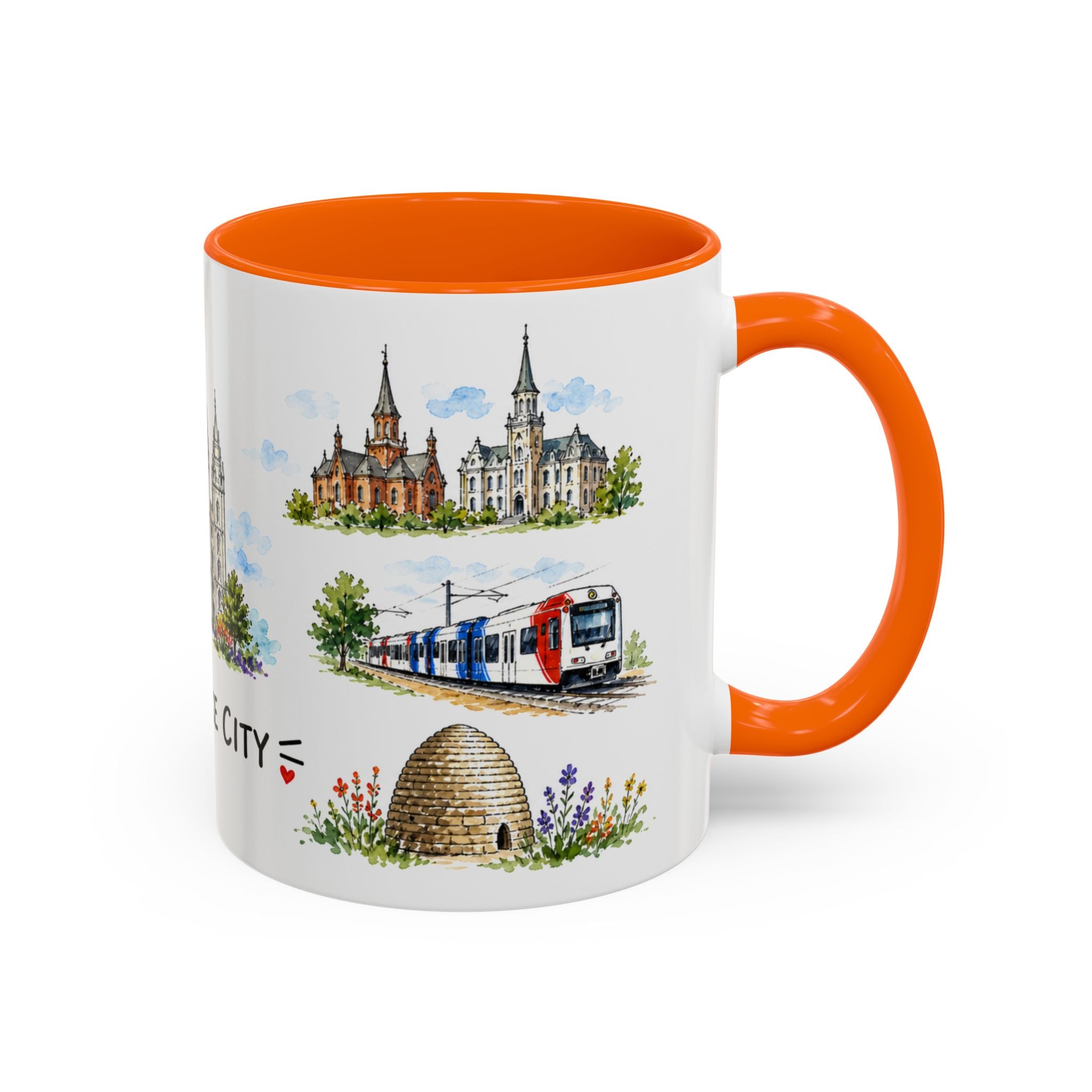 Salt Lake City Illustrated Travel Mug | City Souvenir Accent Coffee Mug | 11oz 15oz Ceramic Cup