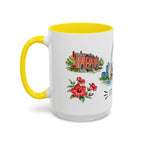 St. Louis Illustrated Travel Mug | City Souvenir Accent Coffee Mug | 11oz 15oz Ceramic Cup
