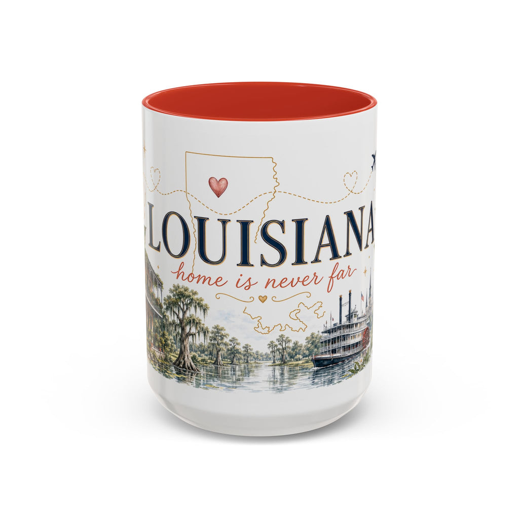 Louisiana Home State Mug | Moving Away Gift | Long Distance Friendship Coffee Cup | 11oz 15oz Accent Mug