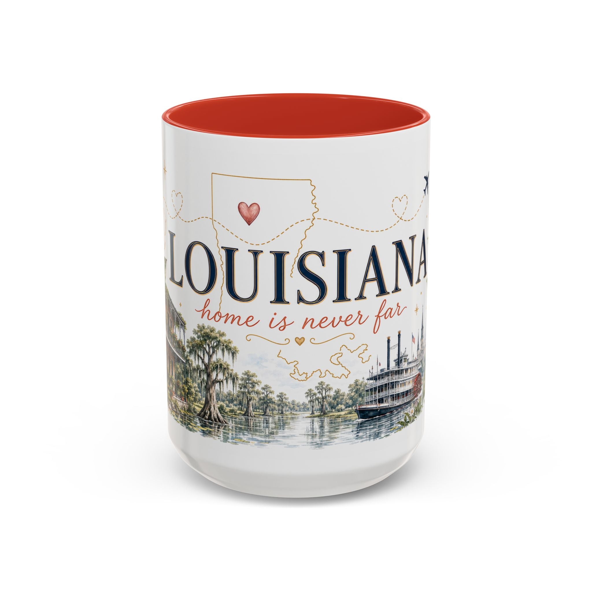 Louisiana Home State Mug | Moving Away Gift | Long Distance Friendship Coffee Cup | 11oz 15oz Accent Mug
