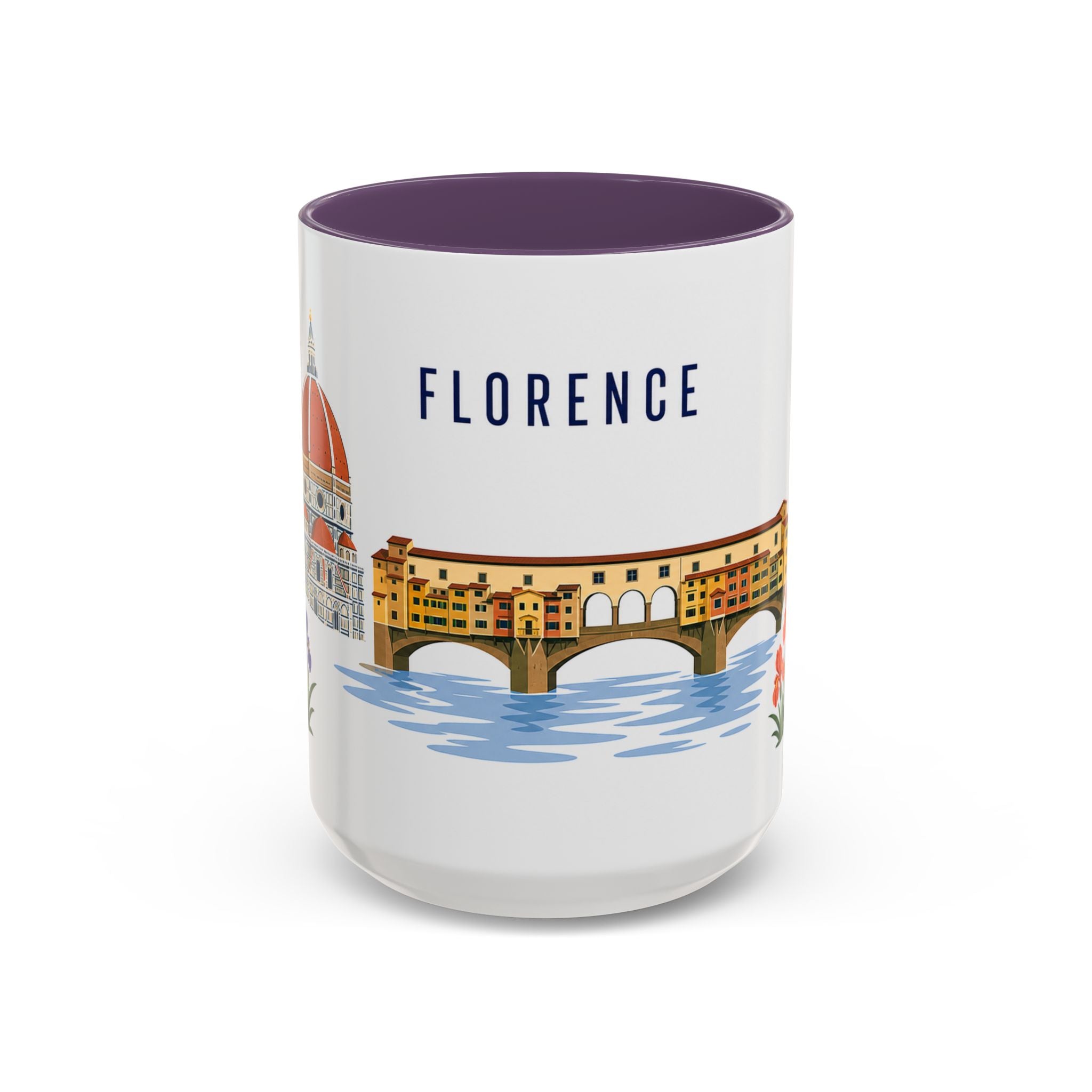 Florence Coffee Mug | Italy Travel Souvenir | Porcelain Decal City Gift | 11oz 15oz Accent Mug