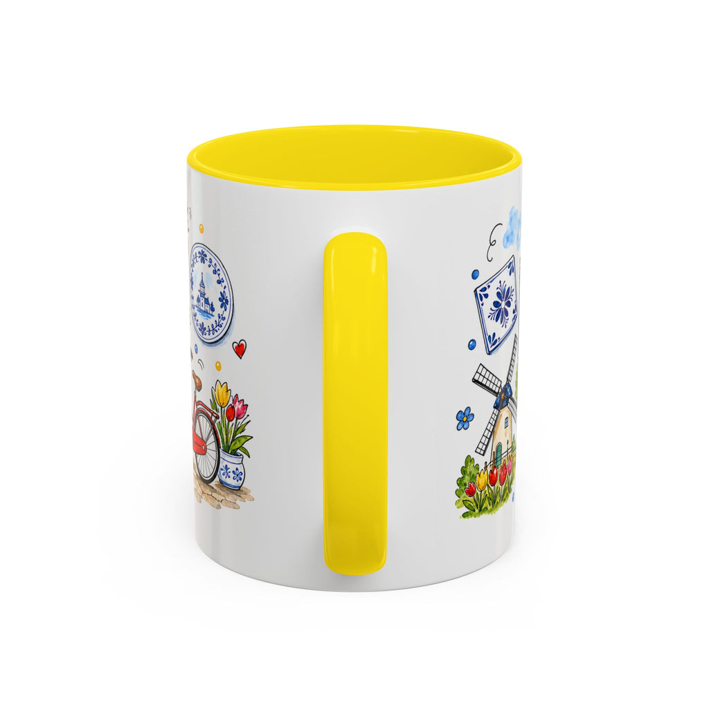 Amsterdam Travel Mug | European City Souvenir Accent Coffee Mug | 11oz 15oz Ceramic Cup