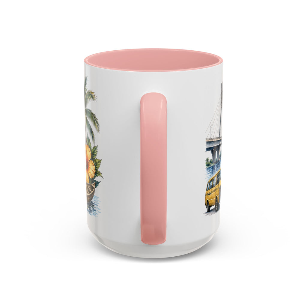 Lagos Coffee Mug | Nigeria Travel Souvenir | Vintage Illustrated City Gift | 11 oz 15 oz Accent Mug