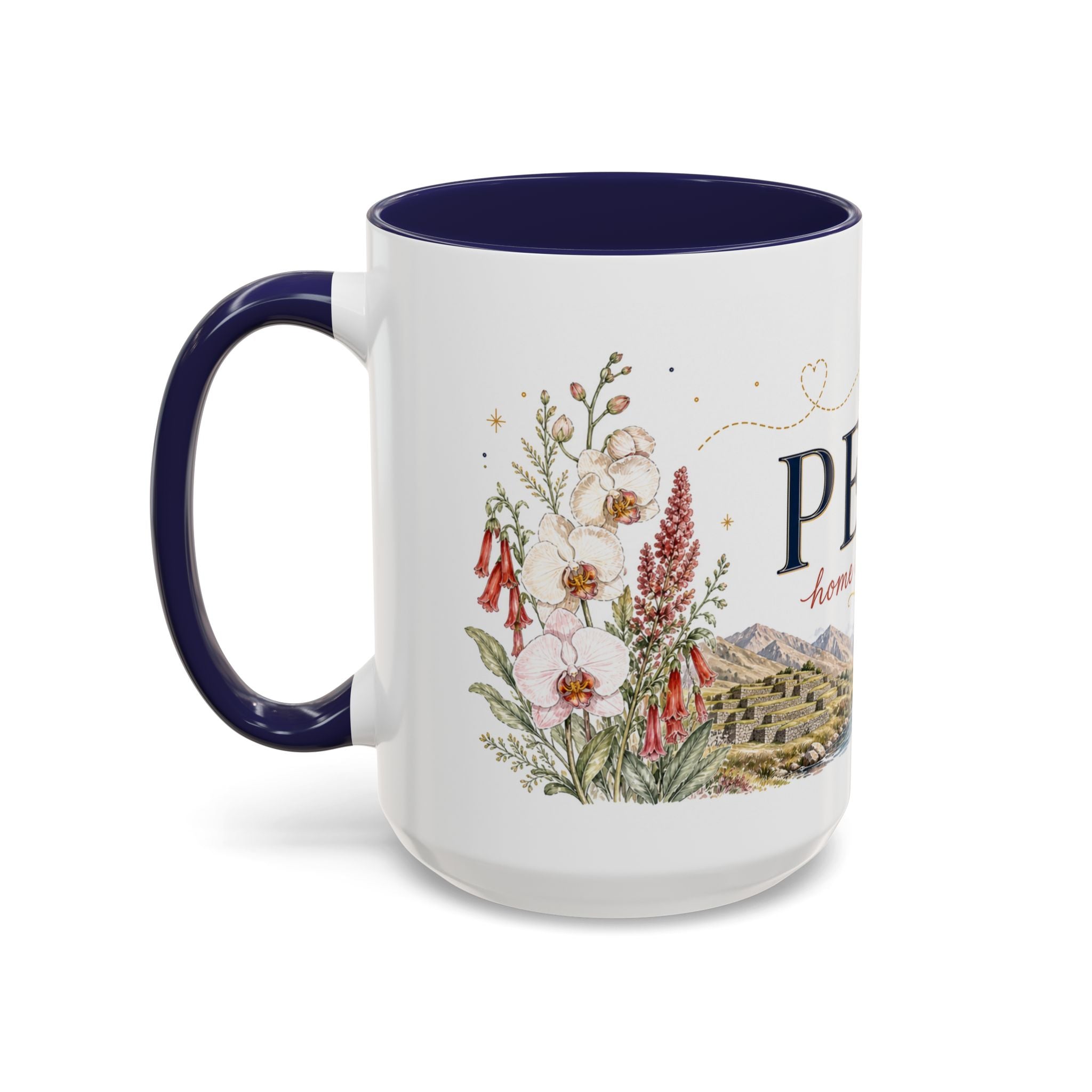 Peru Home Country Mug | Moving Away Gift | Long Distance Friendship | 11 oz 15 oz Accent Mug