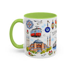Istanbul Travel Mug | European City Souvenir Accent Coffee Mug | 11oz 15oz Ceramic Cup