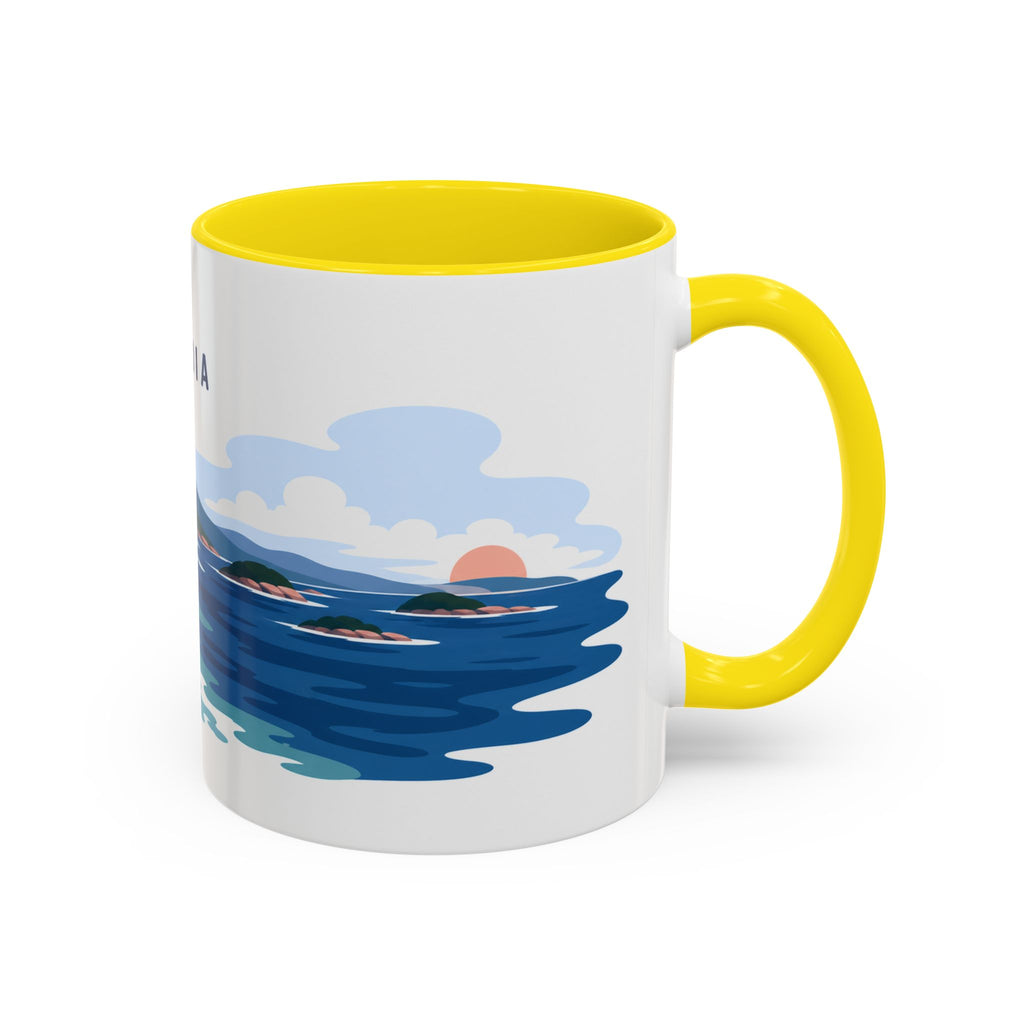 Acadia National Park Coffee Mug | Solid Color Block Park Souvenir | 11oz 15oz Accent Mug