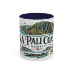 Na Pali Coast Mug, Hawaii Travel Souvenir, Bucket List Gift, Accent Ceramic Coffee Mug 11oz 15oz