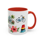Key West Illustrated Travel Mug | City Souvenir Accent Coffee Mug | 11oz 15oz Ceramic Cup
