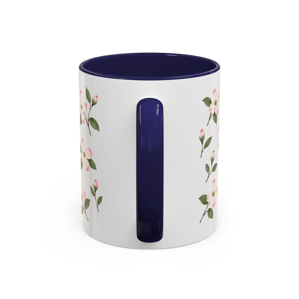 Virginia American Dogwood Mug, State Flower Floral Coffee Cup, 11oz Botanical Gift