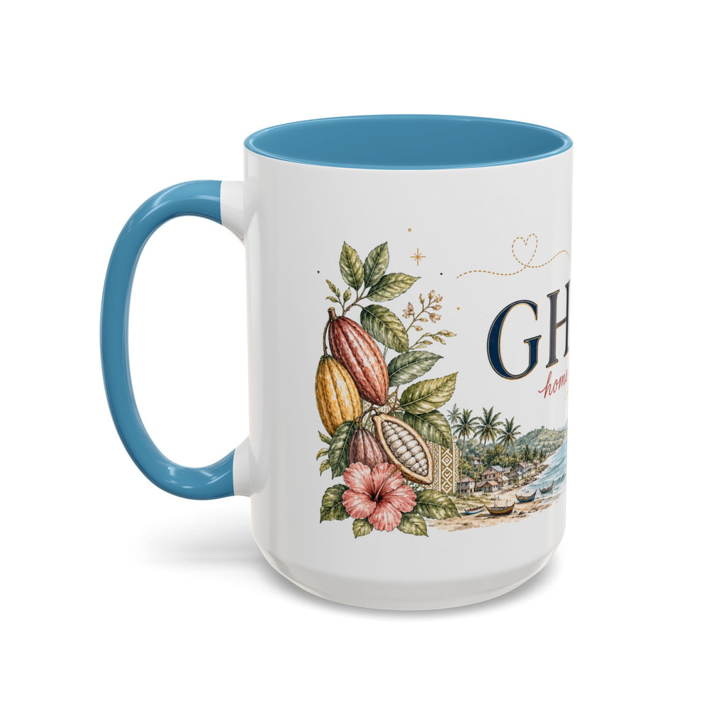 Ghana Home Country Mug | Moving Away Gift | Long Distance Friendship | 11 oz 15 oz Accent Mug