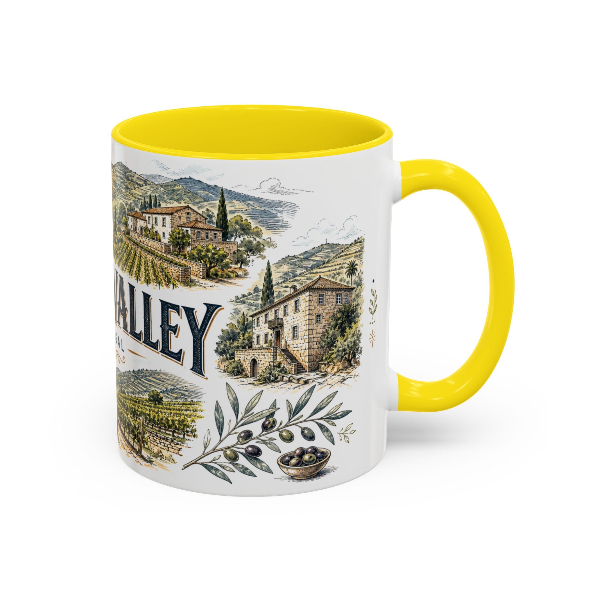 Douro Valley Mug, Portugal Travel Souvenir, Bucket List Gift, Accent Ceramic Coffee Mug 11oz 15oz