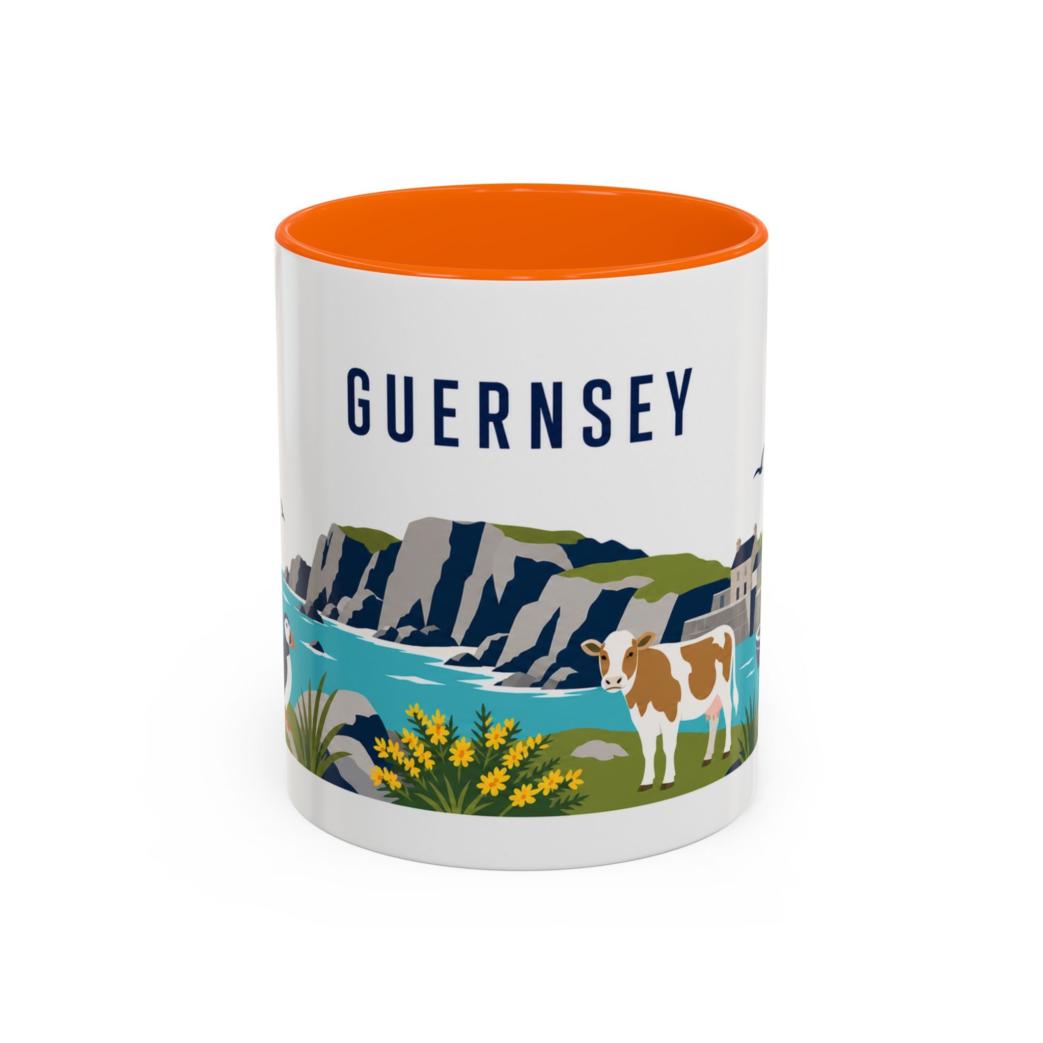 Guernsey Coffee Mug | Travel Souvenir Accent Mug | Country Gift Ceramic Cup 11oz 15oz