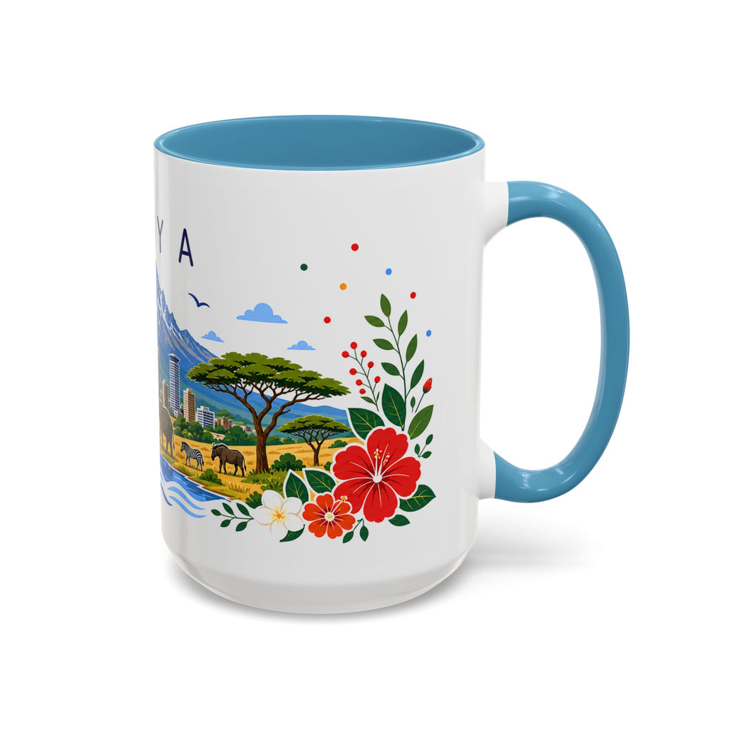 Kenya Coffee Mug | Travel Souvenir Accent Mug | Place Gift Ceramic Cup 11oz 15oz
