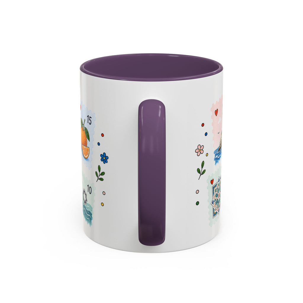 Casablanca Coffee Mug | Postage Stamp Collage Mug | Travel Souvenir Accent Cup 11oz 15oz