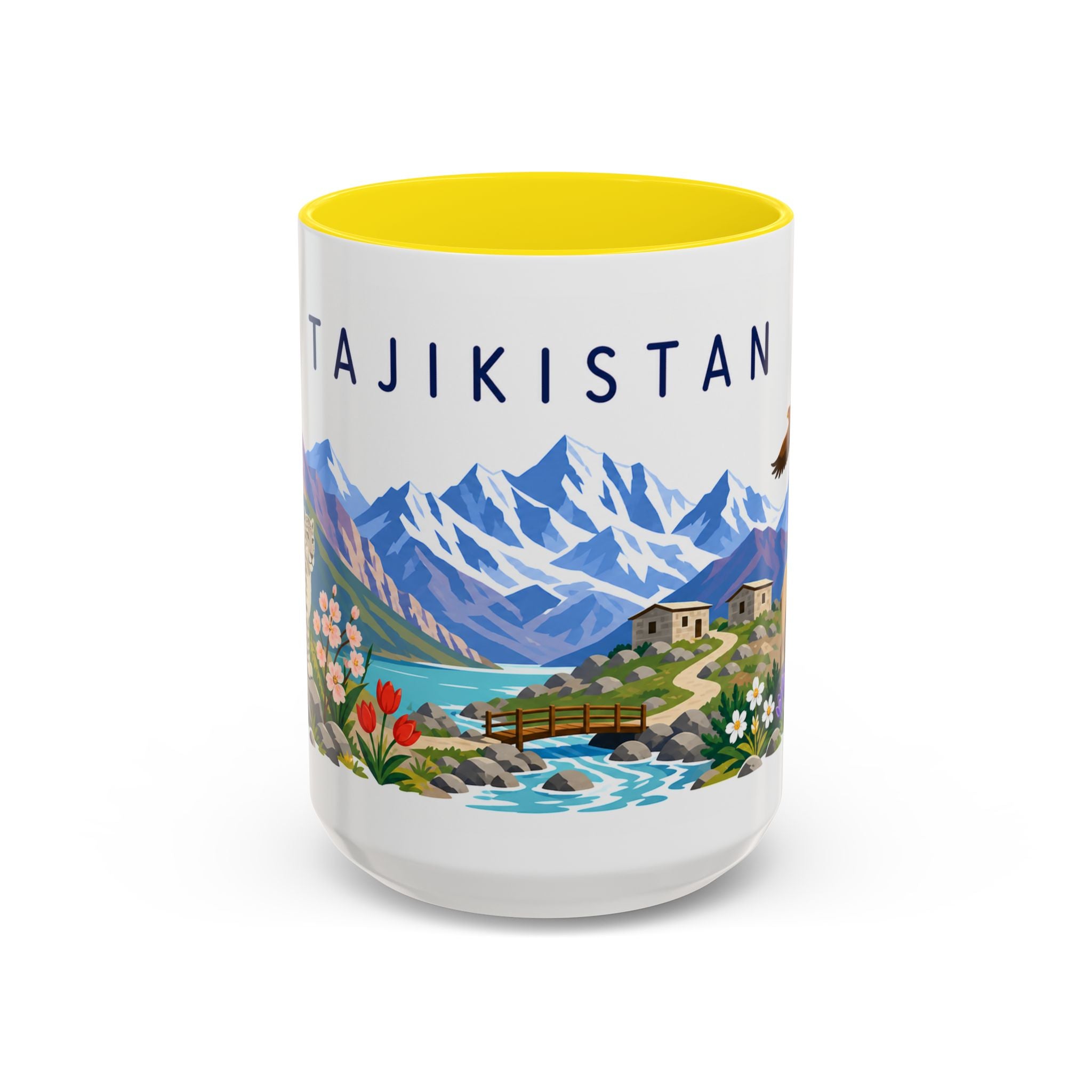 Tajikistan Coffee Mug | Travel Souvenir Accent Mug | Country Gift Ceramic Cup 11oz 15oz