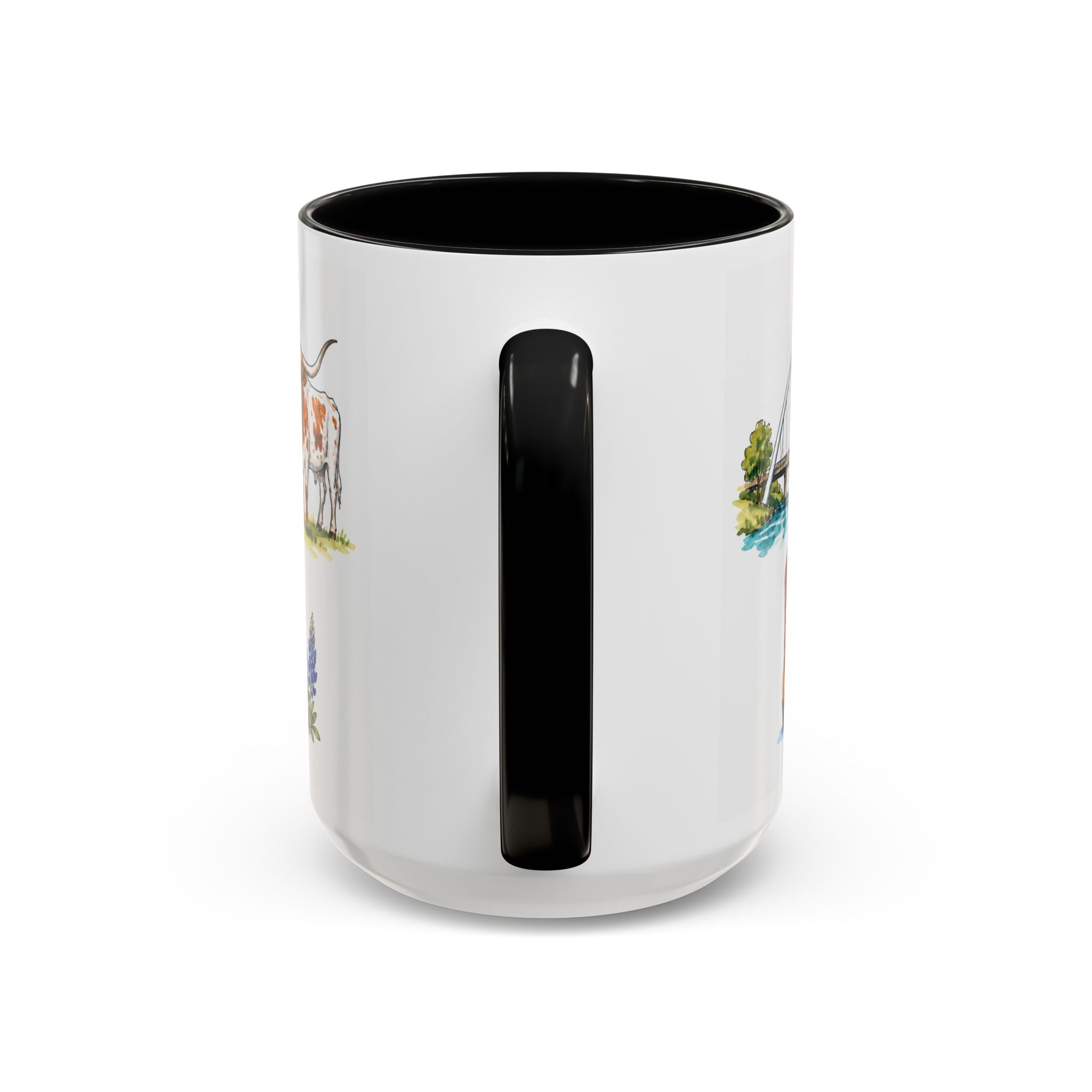 Dallas Illustrated Travel Mug | City Souvenir Accent Coffee Mug | 11oz 15oz Ceramic Cup