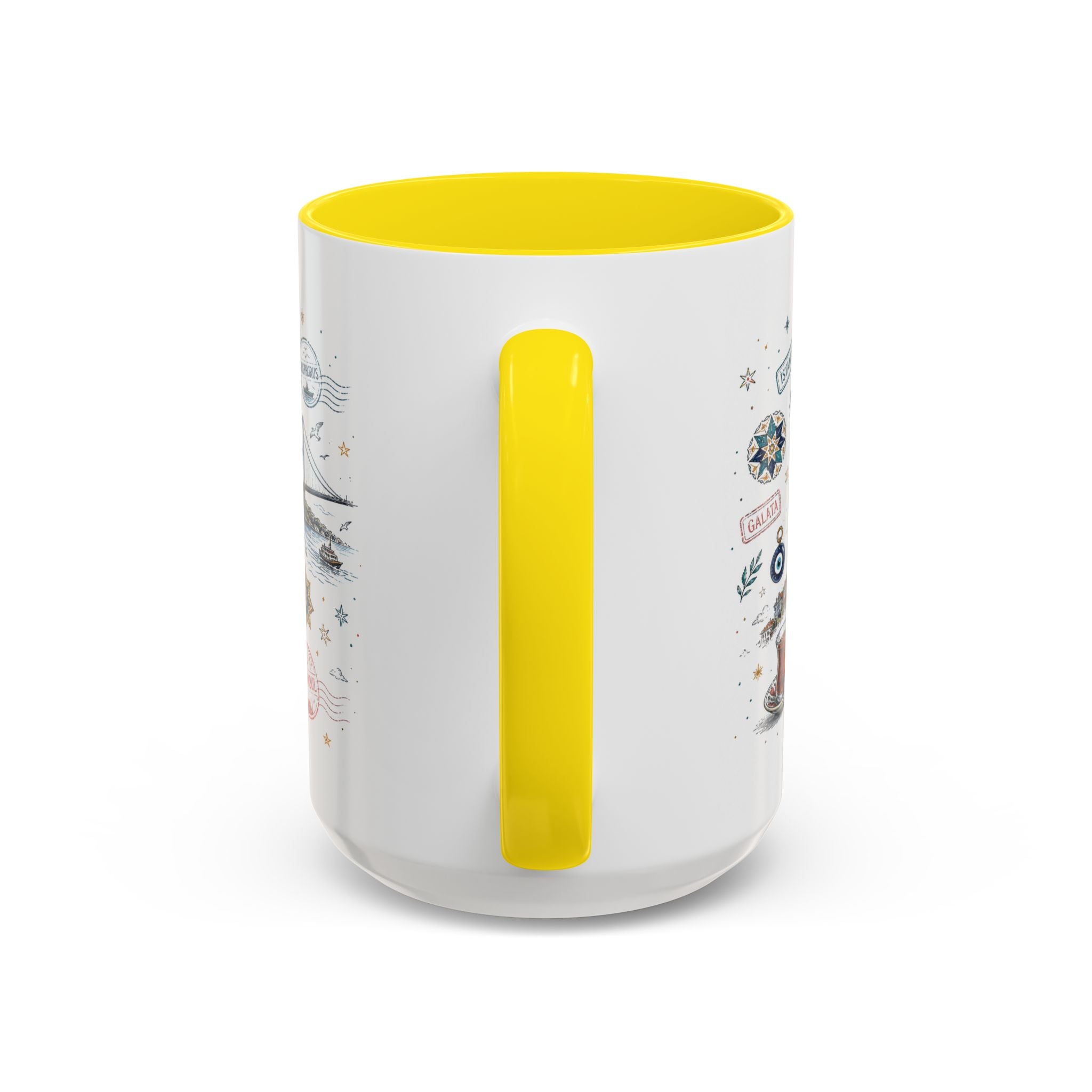 Istanbul Coffee Mug | Turkey Souvenir Travel Gift | Accent Color Ceramic 11oz 15oz