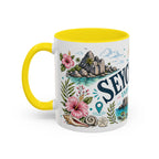 Seychelles Coffee Mug | Travel Destination Souvenir Gift | Accent Color Ceramic 11oz 15oz