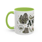 Angkor Coffee Mug | Travel Destination Souvenir Gift | Accent Color Ceramic 11oz 15oz