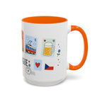 Prague Coffee Mug | Postage Stamp Collage Mug | Travel Souvenir Accent Cup 11oz 15oz