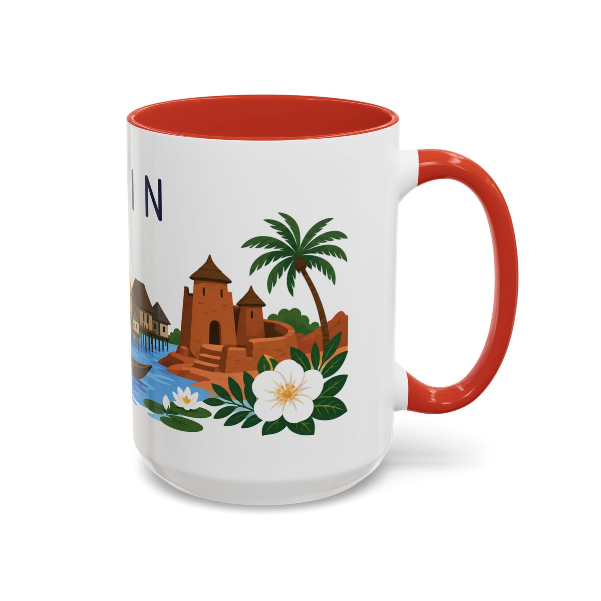 Benin Coffee Mug | Travel Souvenir Accent Mug | Country Gift Ceramic Cup 11oz 15oz