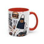 Grill Master Coffee Mug | Father's Day Gift for Dad | Accent Color Ceramic 11oz 15oz
