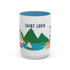 Saint Lucia Coffee Mug | Travel Souvenir Accent Mug | Country Gift Ceramic Cup 11oz 15oz
