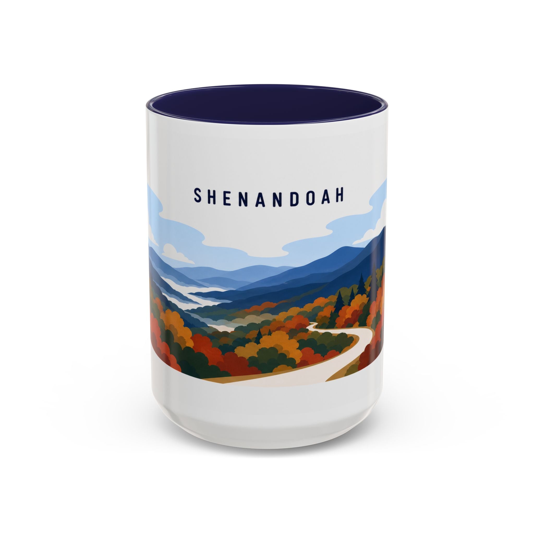Shenandoah National Park Coffee Mug | Solid Color Block Park Souvenir | 11oz 15oz Accent Mug