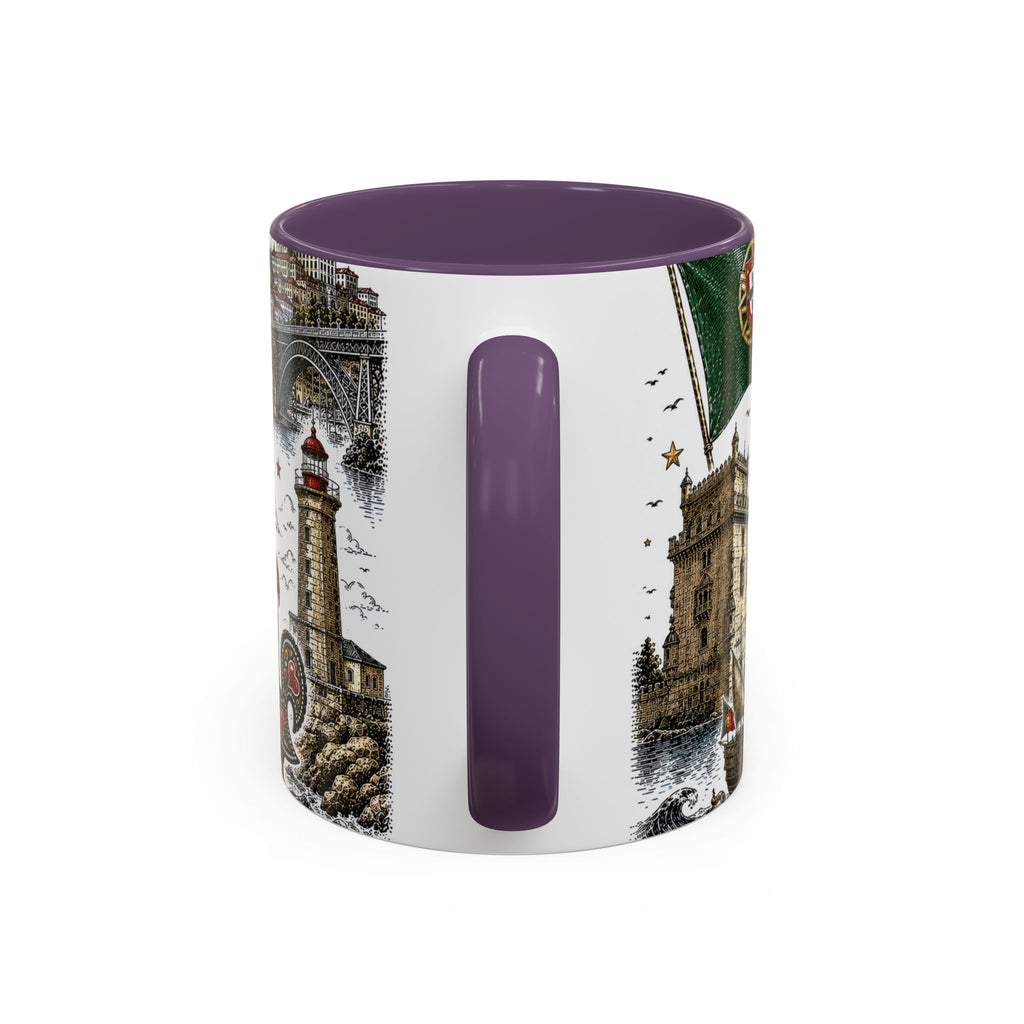 Portugal Soccer Coffee Mug | World Cup Fan Gift | Accent Color Ceramic 11oz 15oz Match Day Cup