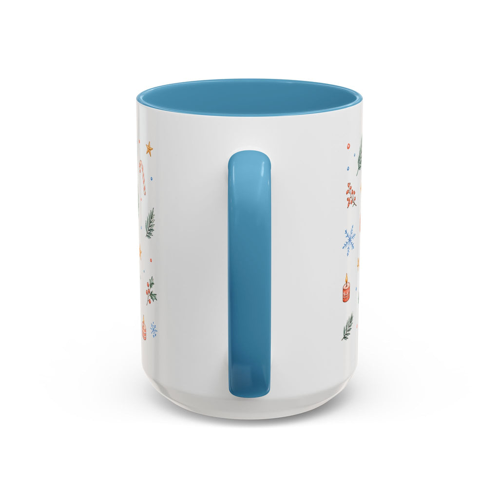 Christmas Mug | Watercolor Tree Gifts Wreath Holiday Cup | Accent Coffee Mug 11oz 15oz