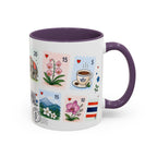 Chiang Mai Coffee Mug | Postage Stamp Collage Mug | Travel Souvenir Accent Cup 11oz 15oz