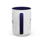 Rocky Mountain Coffee Mug | National Park Hiking Camping Gift | Accent Color Ceramic 11oz 15oz