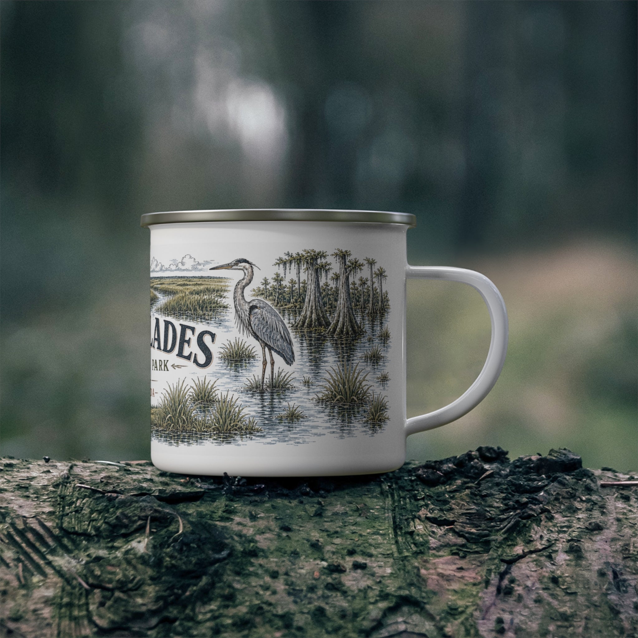Everglades National Park Vintage Enamel Camping Mug | 12oz National Park Hiking Gift