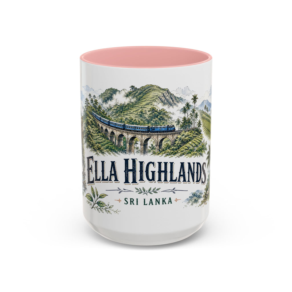Ella Highlands Mug, Sri Lanka Travel Souvenir, Bucket List Gift, Accent Ceramic Coffee Mug 11oz 15oz