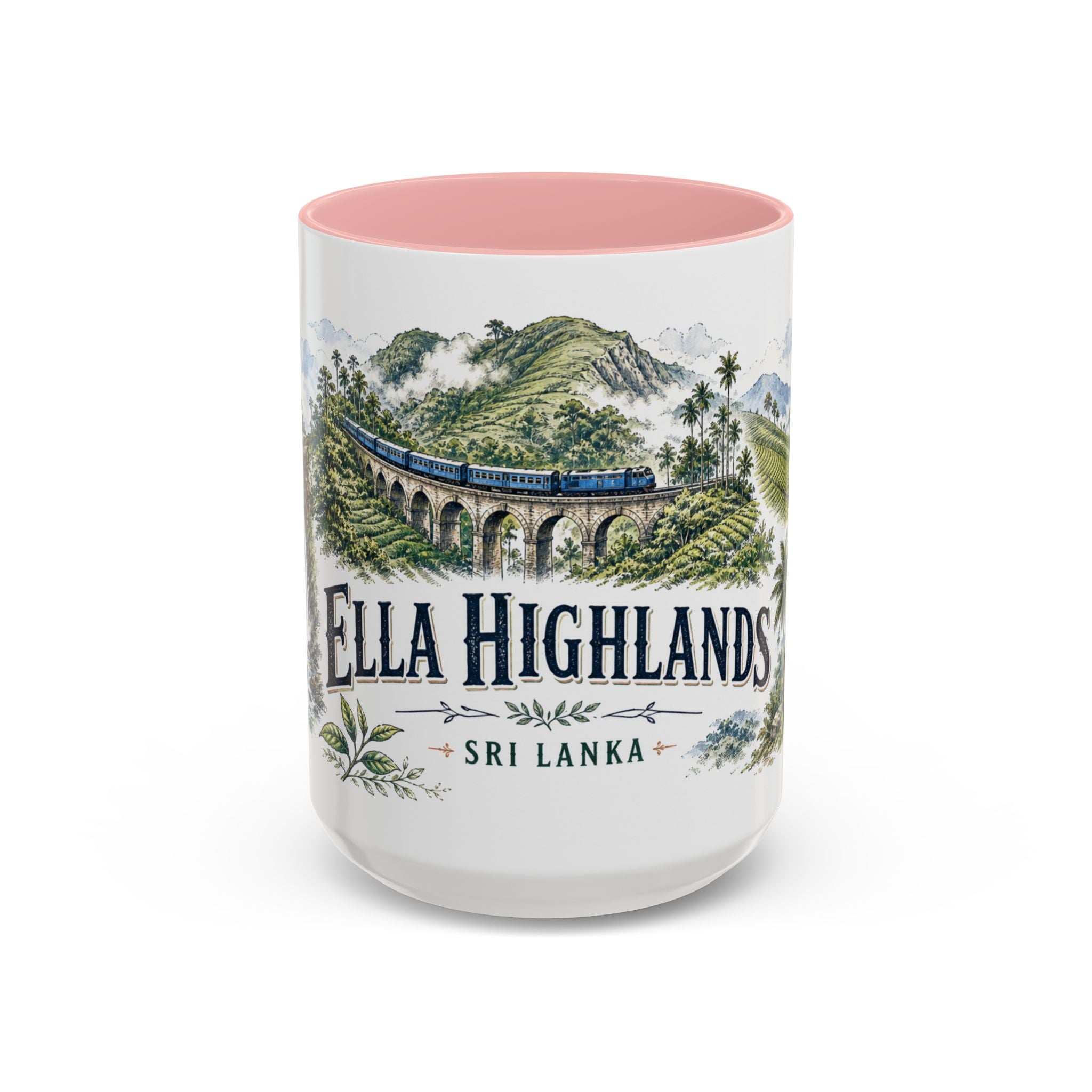 Ella Highlands Mug, Sri Lanka Travel Souvenir, Bucket List Gift, Accent Ceramic Coffee Mug 11oz 15oz