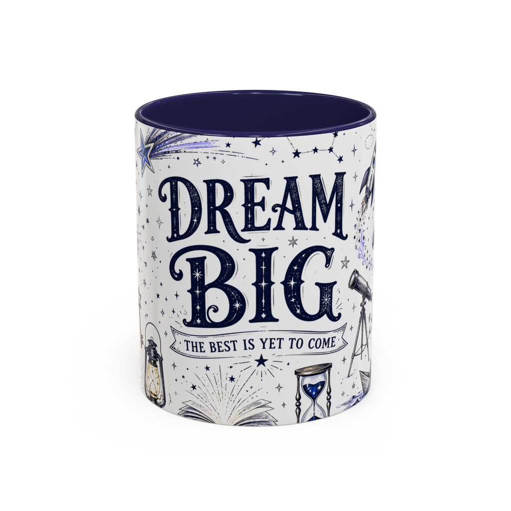 Dream Big Coffee Mug | Class of 2026 Graduation Gift | Accent Color Ceramic 11oz 15oz