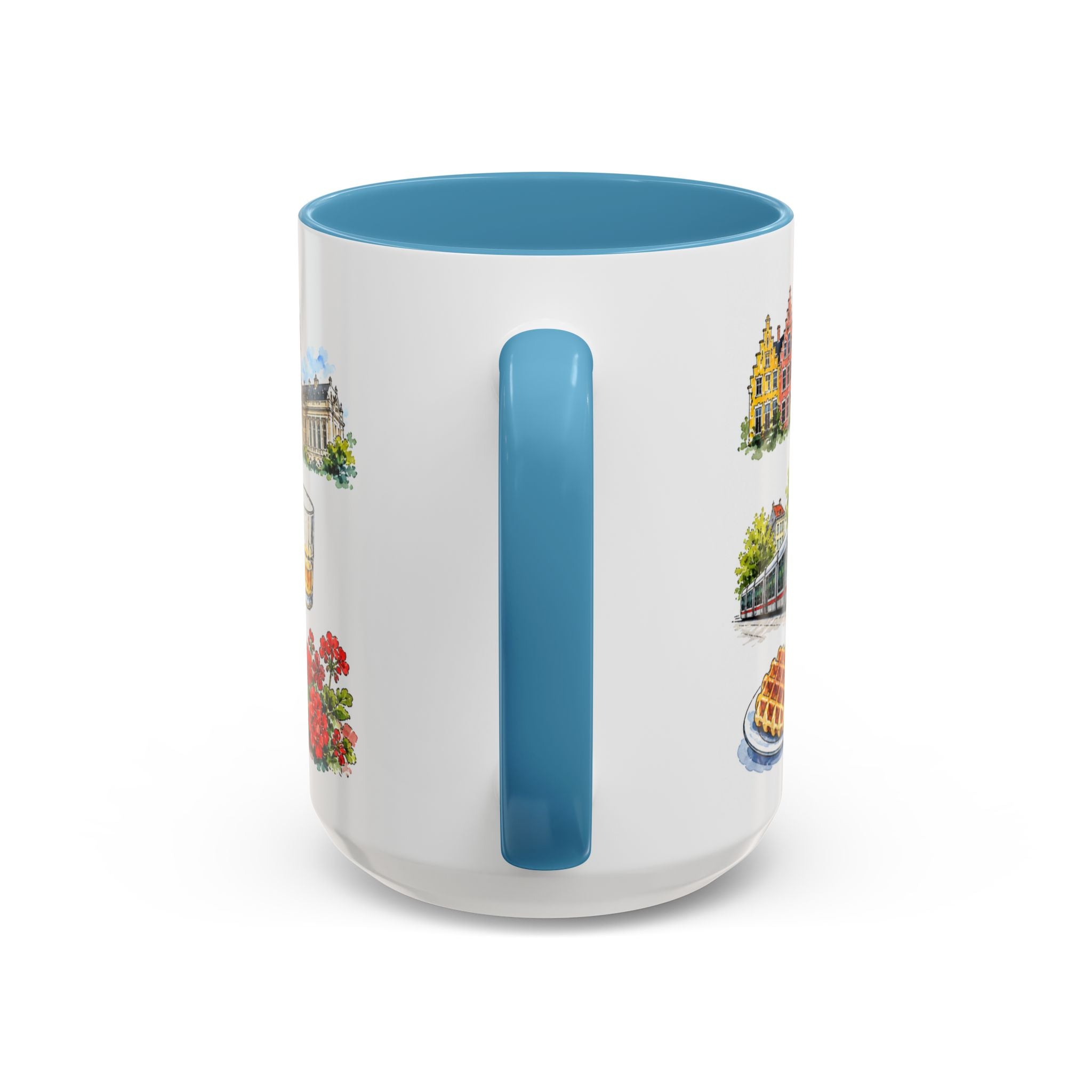 Lille Illustrated Travel Mug | City Souvenir Accent Coffee Mug | 11oz 15oz Ceramic Cup