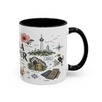 Kuala Lumpur Coffee Mug | Malaysia Souvenir Travel Gift | Accent Color Ceramic 11oz 15oz