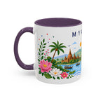 Myanmar Coffee Mug | Travel Souvenir Accent Mug | Place Gift Ceramic Cup 11oz 15oz
