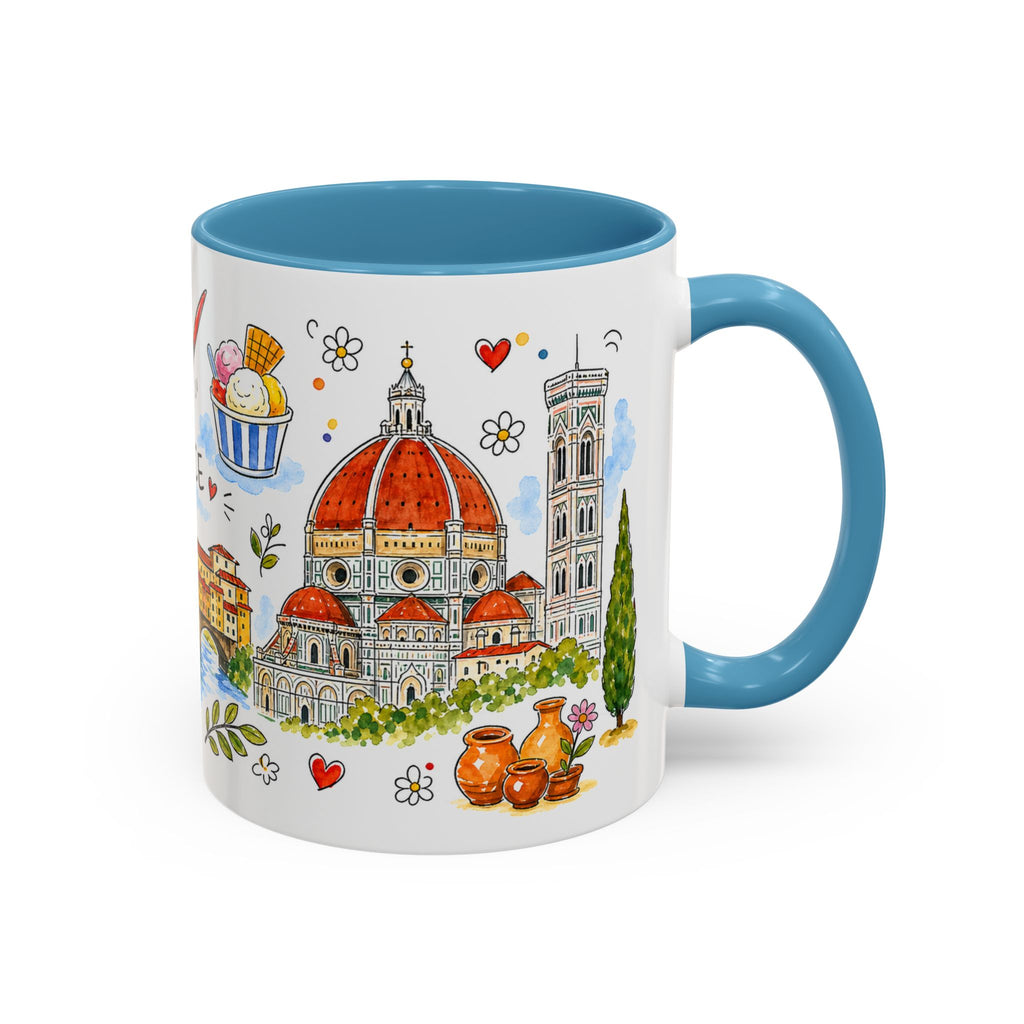 Florence Travel Mug | European City Souvenir Accent Coffee Mug | 11oz 15oz Ceramic Cup