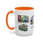 Memphis Illustrated Travel Mug | City Souvenir Accent Coffee Mug | 11oz 15oz Ceramic Cup
