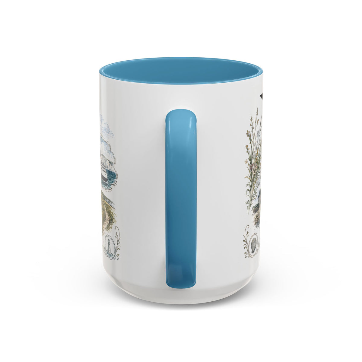 White Cliffs of Dover Mug, England Travel Souvenir, Bucket List Gift, Accent Ceramic Coffee Mug 11oz 15oz