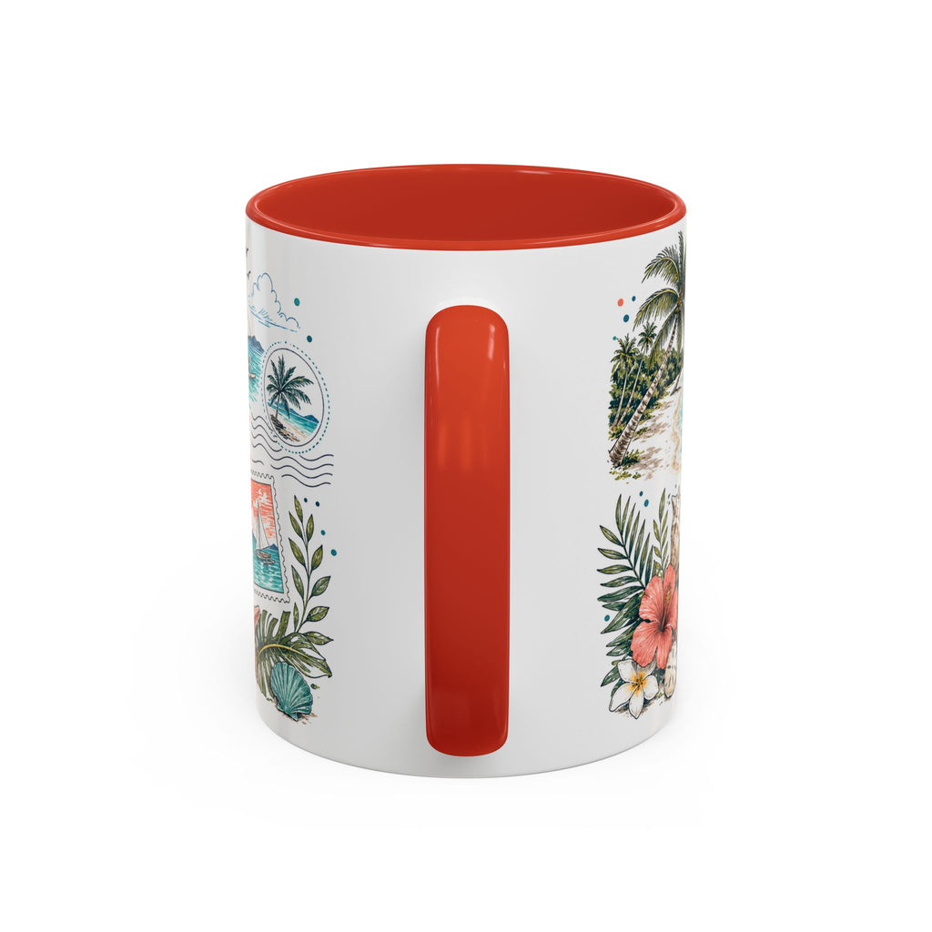 Boracay Coffee Mug | Travel Destination Souvenir Gift | Accent Color Ceramic 11oz 15oz