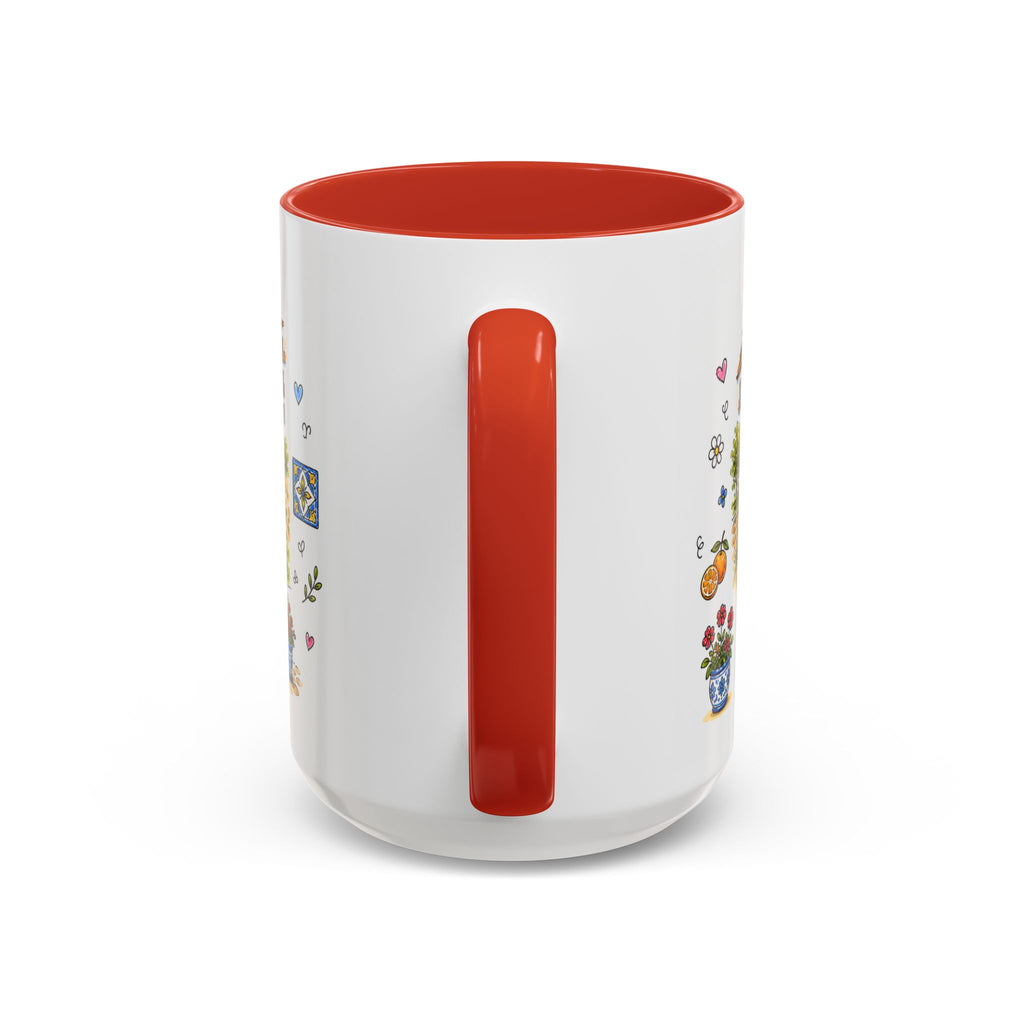 Ronda Illustrated Travel Mug | Spain Souvenir Accent Coffee Mug | 11oz 15oz Ceramic Cup
