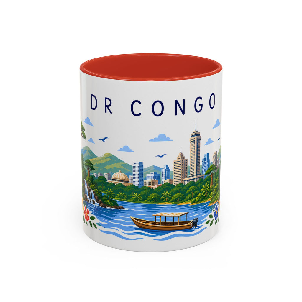 DR Congo Coffee Mug | Travel Souvenir Accent Mug | Place Gift Ceramic Cup 11oz 15oz