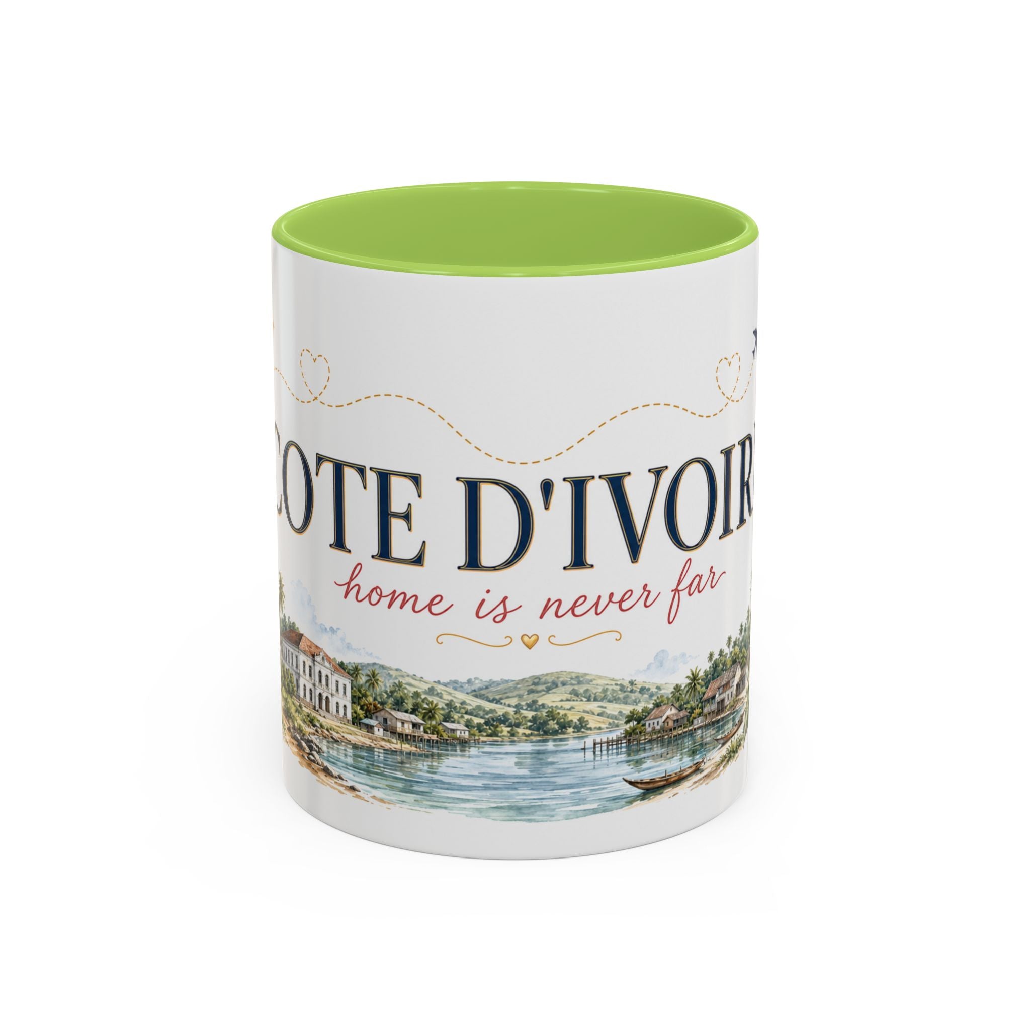 Cote d'Ivoire Home Country Mug | Moving Away Gift | Long Distance Friendship | 11 oz 15 oz Accent Mug