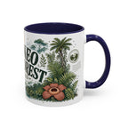 Borneo Rainforest Coffee Mug | Travel Destination Souvenir Gift | Accent Color Ceramic 11oz 15oz